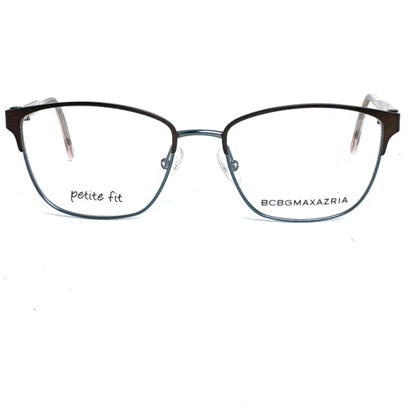 BCBG MAXAZRIA Hilda Brown Blue Square Eyeglasses Frames 50-16 130 H167865